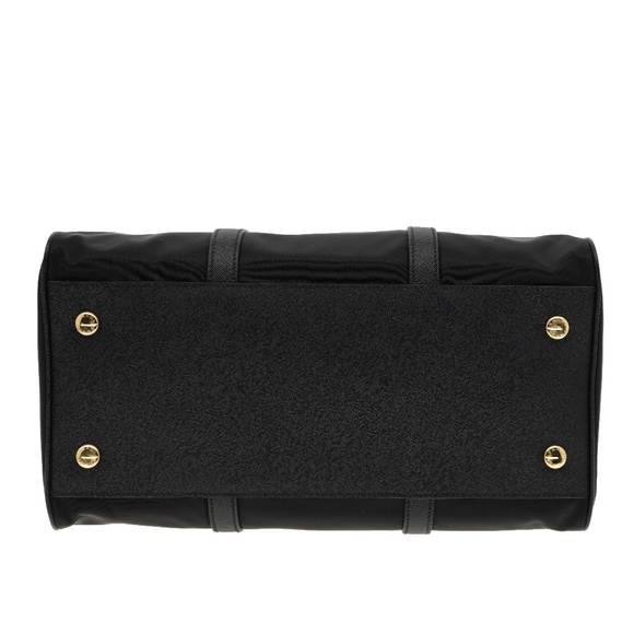 Prada Re-Edition Boston Shoulder Bag Black Nylon / Saffiano Leather 1BB233 New - Picture 5 of 7